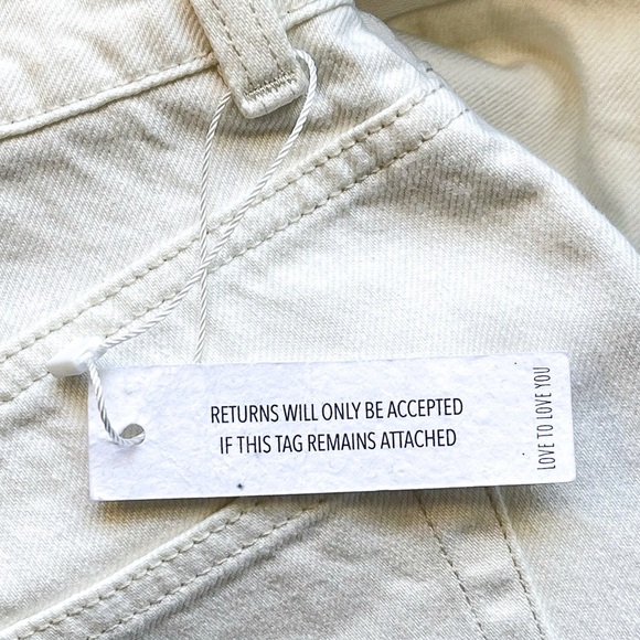 Heavy Manners Vanilla Sky Low Rise Baggy Denim White Cotton 30 NWT - Picture 7 of 9